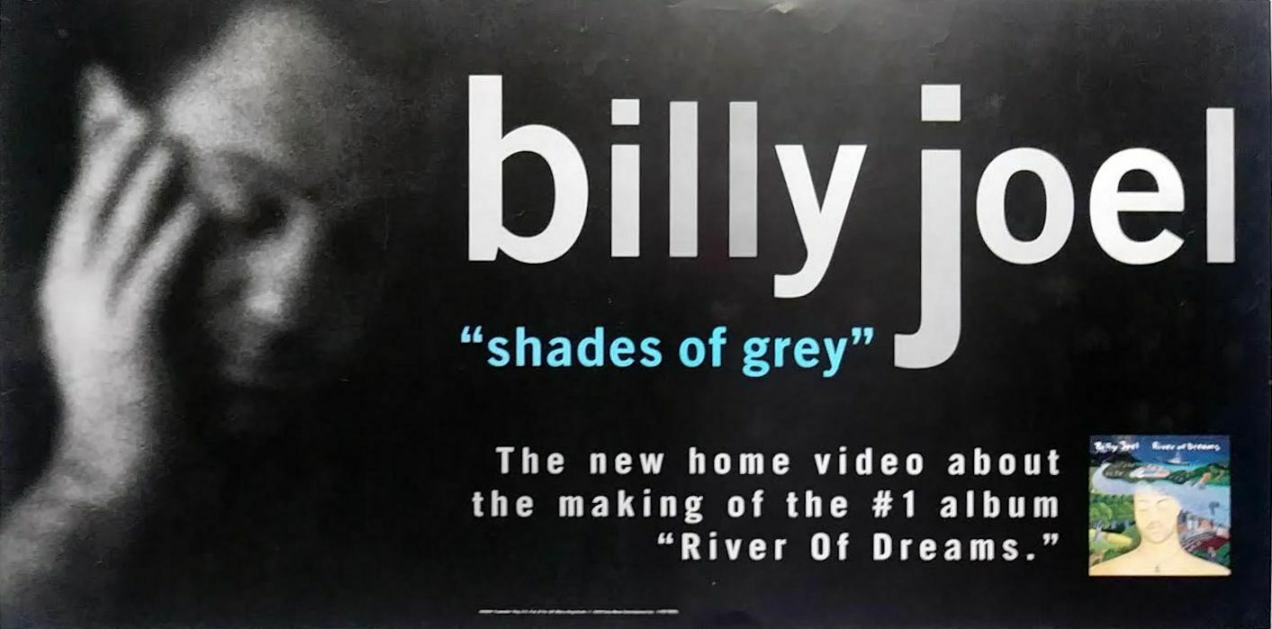 Billy Joel "shades Of Grey - River Of Dreams" 2-sided U.s. Promo Poster / Banner