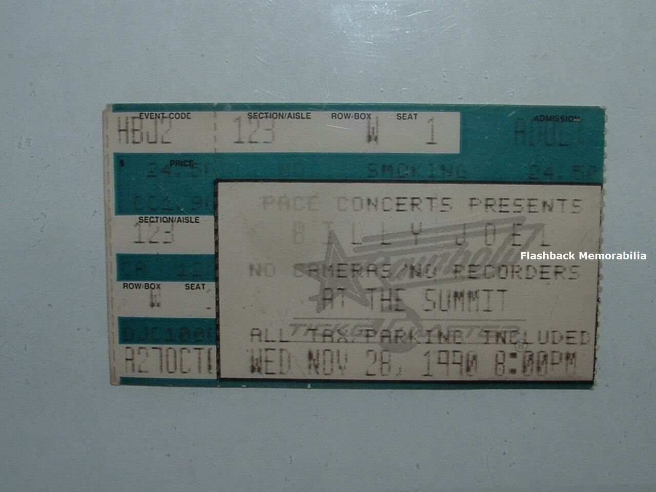 Billy Joel 1990 Concert Ticket Stub Houston Texas The Summit Very Rare Nov 28th