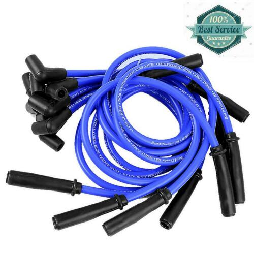 9pcs Spark Plug Wire Set 10.5mm Blue High Performance Hei Sbc Bbc 350 383 454