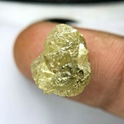 Big Uncut Raw Diamon 11+ct Yellow Sparkling Natural Antique Heart Shape For Ring