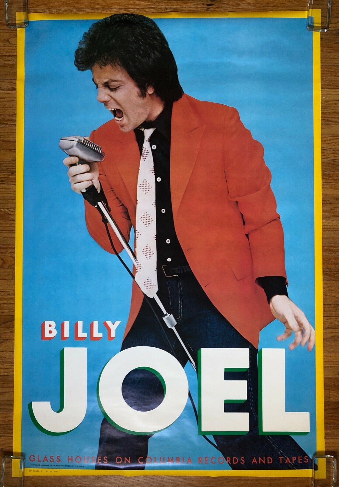 Billy Joel Glass Houses On Columbia 1980 Huge 39" X 59" Promo Poster Version #1