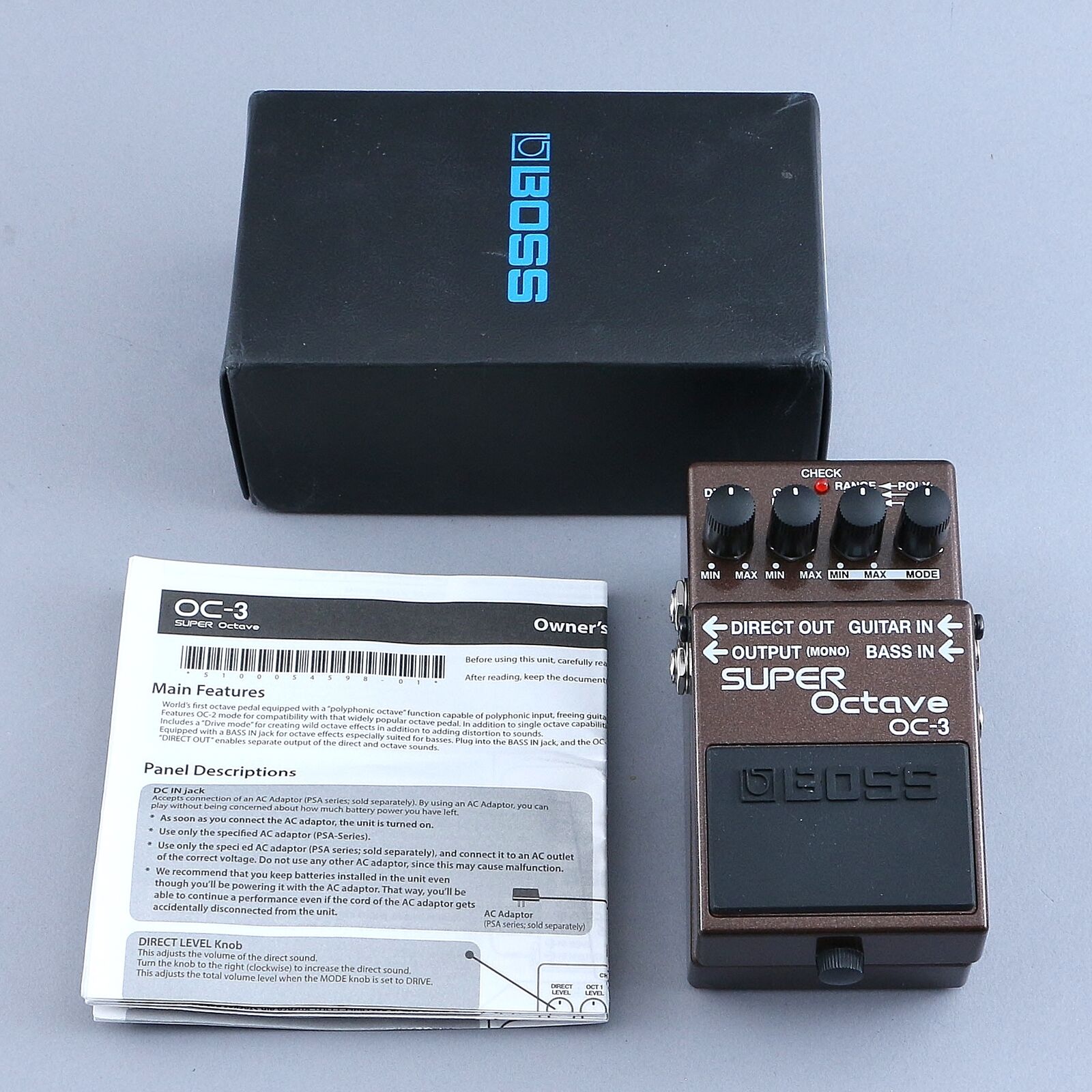 Boss Oc-3 Octave Guitar Effects Pedal P-19479