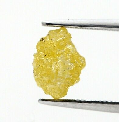 Big Earthmine Rough Diamond 2.25tcw Yellow Sparkling Antique Polygon Shape Gift